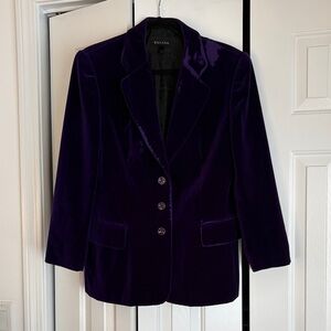 Escada Deep Purple Velvet Blazer